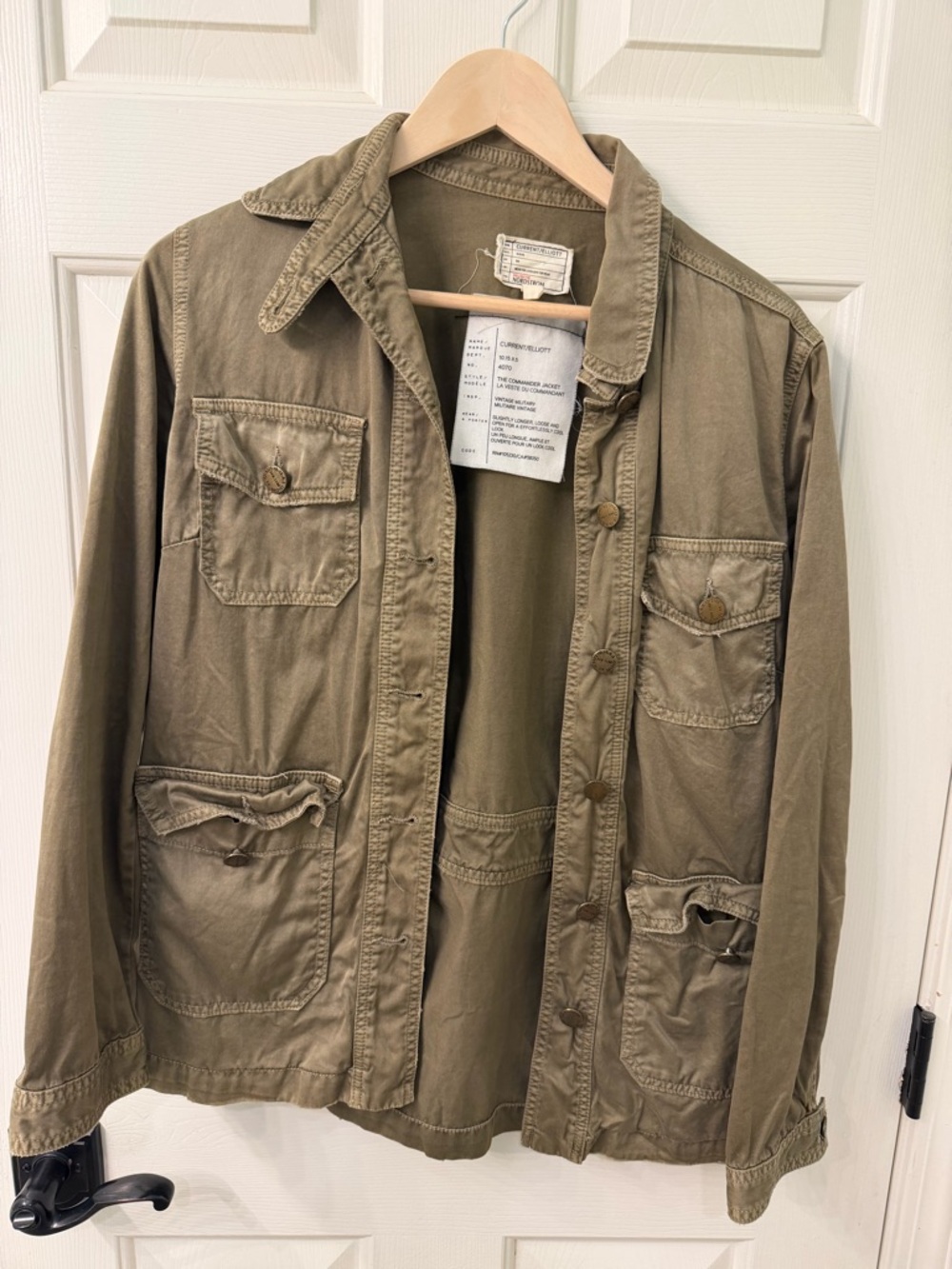 Current/Elliott Olive Green Military Field Jacket